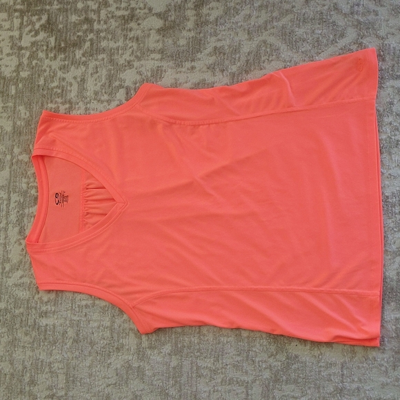 C9 by Champion Pleated V Neck Athletic Workout Top XXL Tangerine - Picture 6 of 11